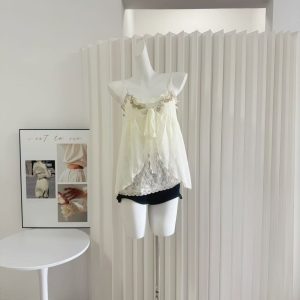 Custom Embroidered Mesh Camisole Doll Top by bewithRosey