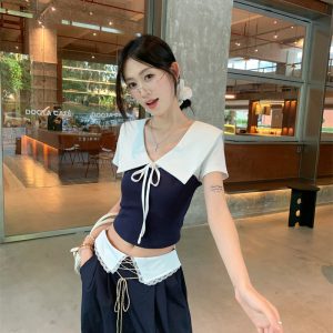 Women's Two-Piece Set Short Sleeve T-Shirt and Wide-Leg Pants Summer Outfit