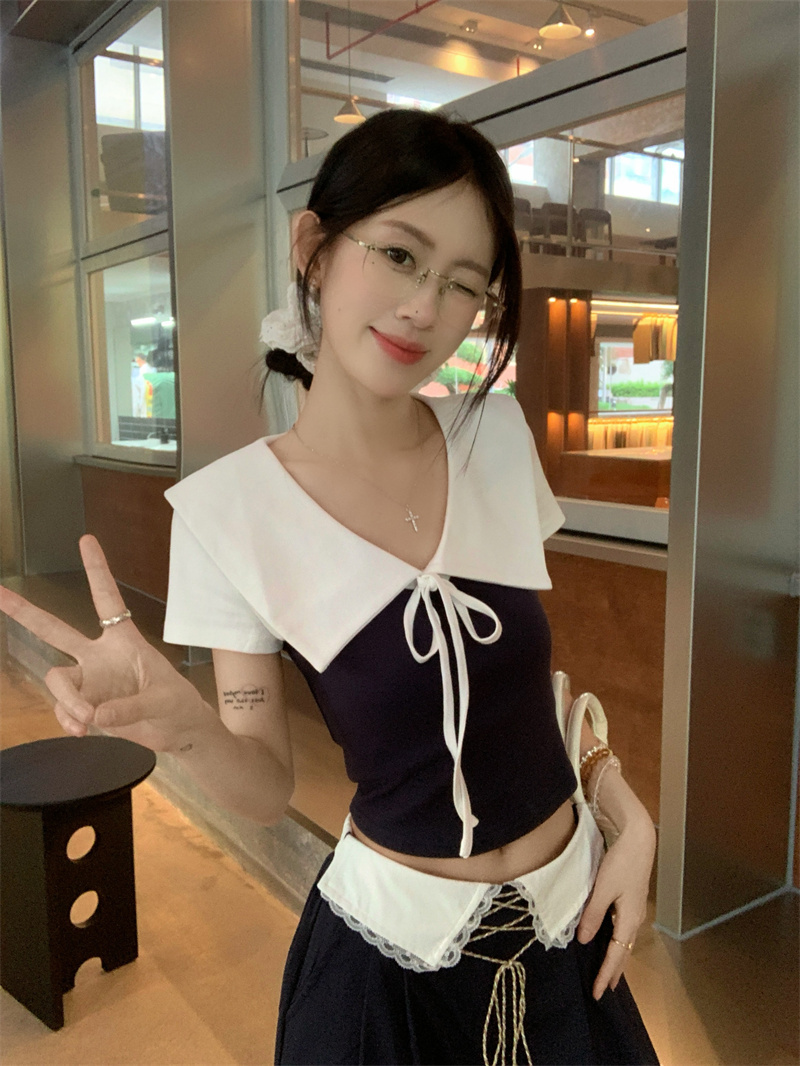 Women's Two-Piece Set Short Sleeve T-Shirt and Wide-Leg Pants Summer Outfit - Image 3