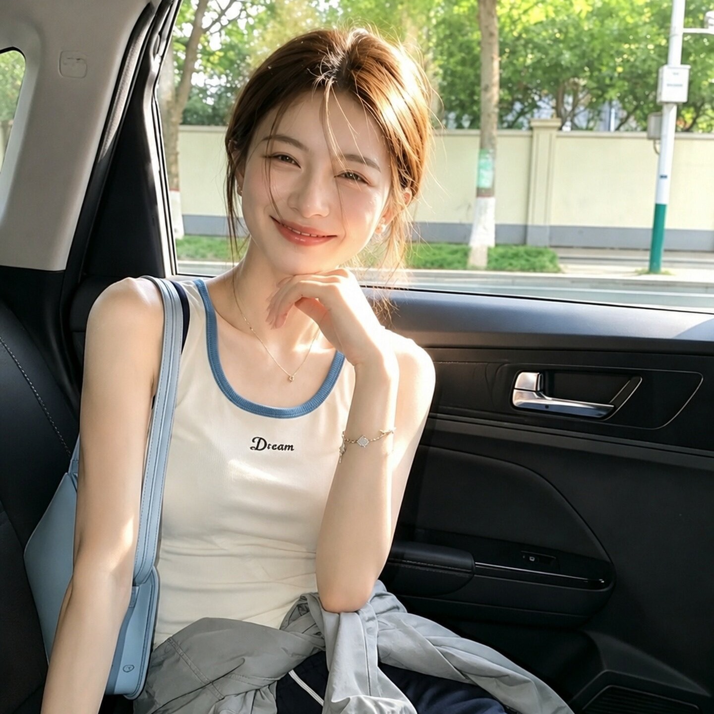 Apricot Sleeveless Camisole Tank Top for Women 2026 Summer Cotton Knit - Image 5