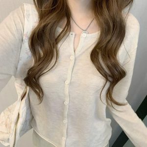 2026 New Autumn Winter Long Sleeve Knit Cardigan Solid Basic Soft Skin-Friendly Sweater for Women