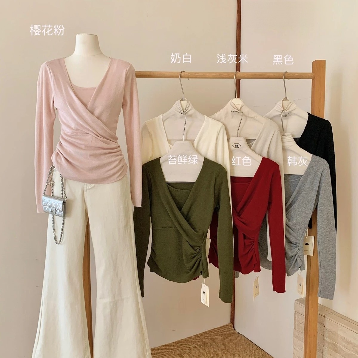 Korean Style Soft Pure Desire Twist Knit Sweater Women Fall Winter Base Layer Cross Fake Two Piece Waist Cinched New Knit Top - Image 5
