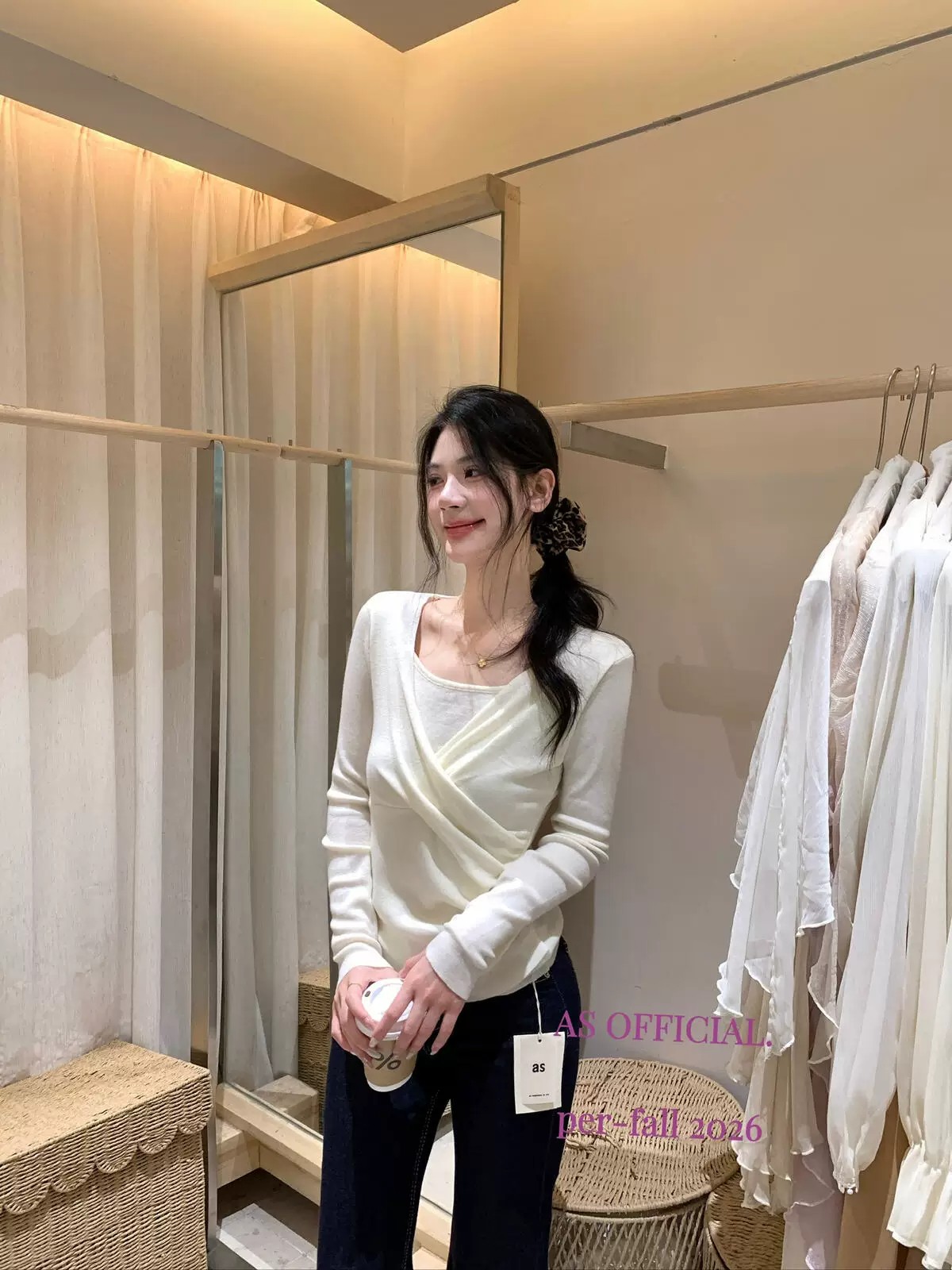 Korean Style Soft Pure Desire Twist Knit Sweater Women Fall Winter Base Layer Cross Fake Two Piece Waist Cinched New Knit Top - Image 3